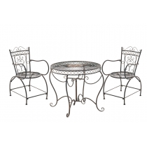 Súprava kovových stoličiek a stola Sheela (SET 2+1) - Bronzová