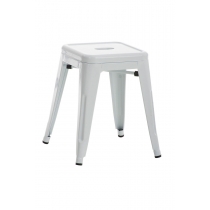 Stohovateľná kovová stolička Arm - Biela