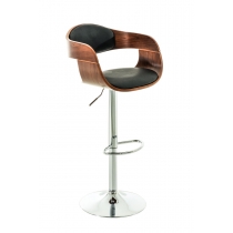 Barová stolička King, drevo orech - Čierna