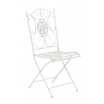 Kovová skladacia stolička Sibell - Biela