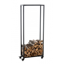 Stojan na drevo Hetta 25x60x150 cm, čierna