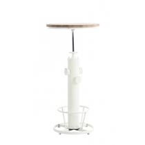 Kovový barový stôl Ruhr v industriálnom štýle - Biela antik