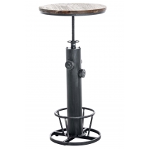 Kovový barový stôl Ruhr v industriálnom štýle - Strieborná