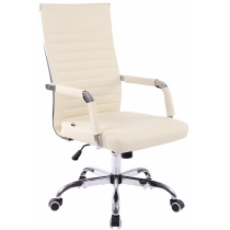 Kancelárska stolička Amadora - koženka - Krémová
