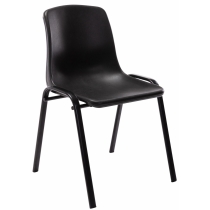 Stohovateľná plastová stolička Nowra - Čierna