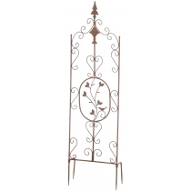 Mriežka na ruže Burg - 122 x 35 cm - Hnedá antik