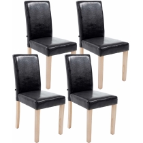 Jedálenská stolička Inn, nohy natura (SET 4 ks) - Čierna