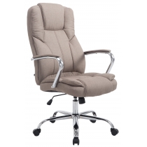 Kancelárska XXL stolička Xanthy látka - Sivo-hnedá (Taupe)