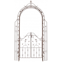 Pergola na popínavé rastliny GS22232 s bránkou - Hnedá antik