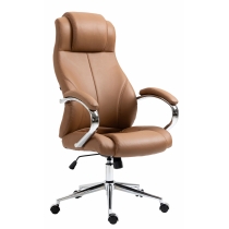 Kancelárska stolička Salford - koža - Svetlo Hnedá