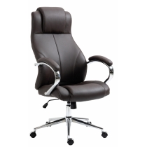 Kancelárska stolička Salford - koža - Hnedá