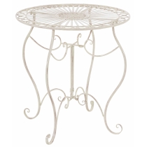 Kovový stôl Indra - Krémová antik