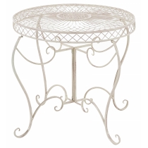 Kovový stôl Sheela - Krémová antik