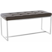 Lavička Lago L nerez - Hnedá