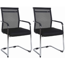 Set 2 kresiel pre návštevníkov Denny - chróm