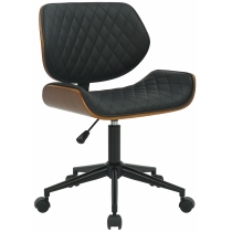 Kancelárska stolička Harvest - koženka - Orech / Čierna