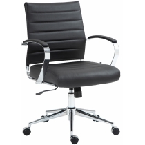 Kancelárska stolička Oakland - koža - Čierna