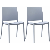 2x Stolička Meton - Svetlo sivá