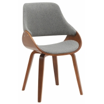 Jedálenská stolička Vangale - látka - Orech /Tmavo sivá