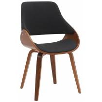 Jedálenská stolička Vangale - látka - Orech / Čierna