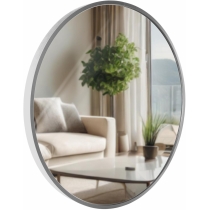 Nástenné zrkadlo Elsie M 323824 - 45x45 cm - Strieborná