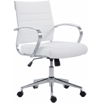 Kancelárska stolička Oakland - koženka - Biela