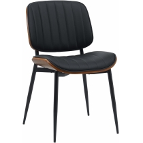 Konferenčná stolička Tiffin koženka - Orech / Čierna