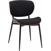 Stolička Enid - látka - Orech / Čierna