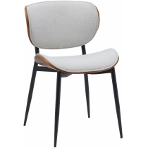 Stolička Enid - látka - Orech / Krémová