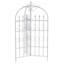 Mriežka na popínavé rastliny Flowton - starožitná biela