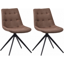 Set 2 jedálenských stoličiek Merna - látka - taupe