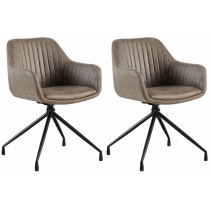 Set 2 jedálenských stoličiek Welby Vintage - šedá