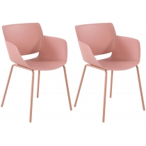 Set 2 stoličiek Alpena - ružová