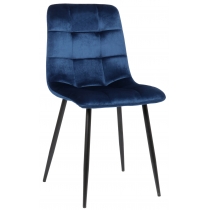 Jedálenská stolička Tilde ~ zamat, kovové nohy čierne