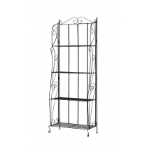 Kovová polica regál Leah - Čierna