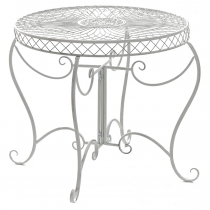 Kovový stôl Sheela - Biela antik