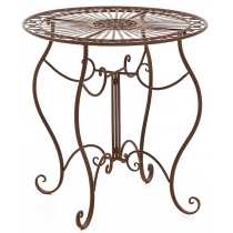 Kovový stôl Indra - Hnedá antik