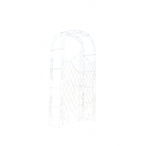 Oblúk na ruže Mel s bránkou - Biela