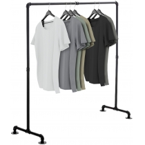 Vešiakový stojan Jersey 161761001 - 55x150x150 v industriálnom štýle - Čierna