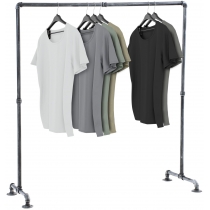 Vešiakový stojan Jersey 302009 - 55x120x150 v industriálnom štýle - Strieborná