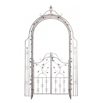 Pergola na popínavé rastliny GS22232 s bránkou - Bronzová