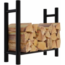 Stojan na drevo Medya round - 30x80x80 cm, kov čierny