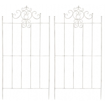 2x Mriežka na popínavé rastliny Paula - 180 x 85,5 cm - Biela antik