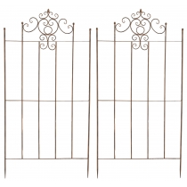 2x Mriežka na popínavé rastliny Paula - 180 x 85,5 cm - Hnedá antik