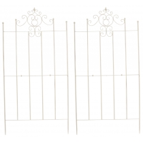 2x Mriežka na popínavé rastliny Paula - 180 x 85,5 cm - Krémová antik