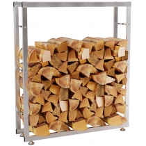 Stojan na palivové drevo Keri V2 25x100x125 cm, nerezová oceľ