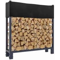 Stojan na drevo Martin S s plachtou - 25x110x115 cm, oceľ antracit