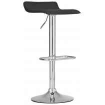 Barová stolička Dyn - podnož chróm - Čierna