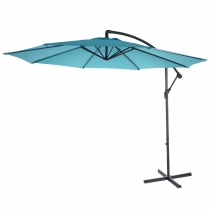 Slnečník Acerra Ø 3m polyester/oceľ - tyrkysovo-modrá bez stojanu