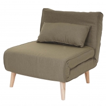 Rozkladacie polohovateľné kreslo na spanie HWC-D35, látka/textil - zelená